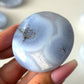 Blue Lace Agate Palm Stone