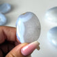 Blue Lace Agate with Dendrite Worry Stone
