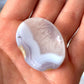 Blue Lace Agate with Dendrite Worry Stone