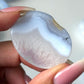 Blue Lace Agate with Dendrite Worry Stone