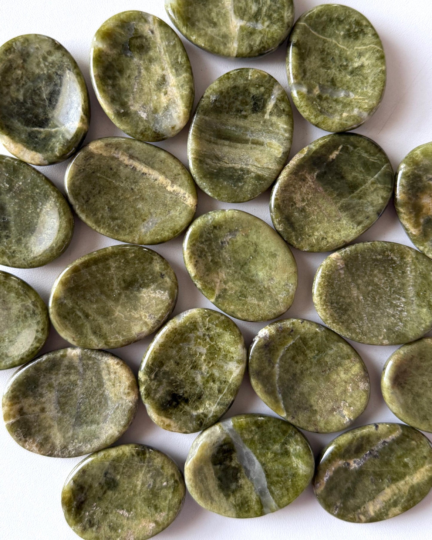 Earthy Vesuvianite Worry Stone