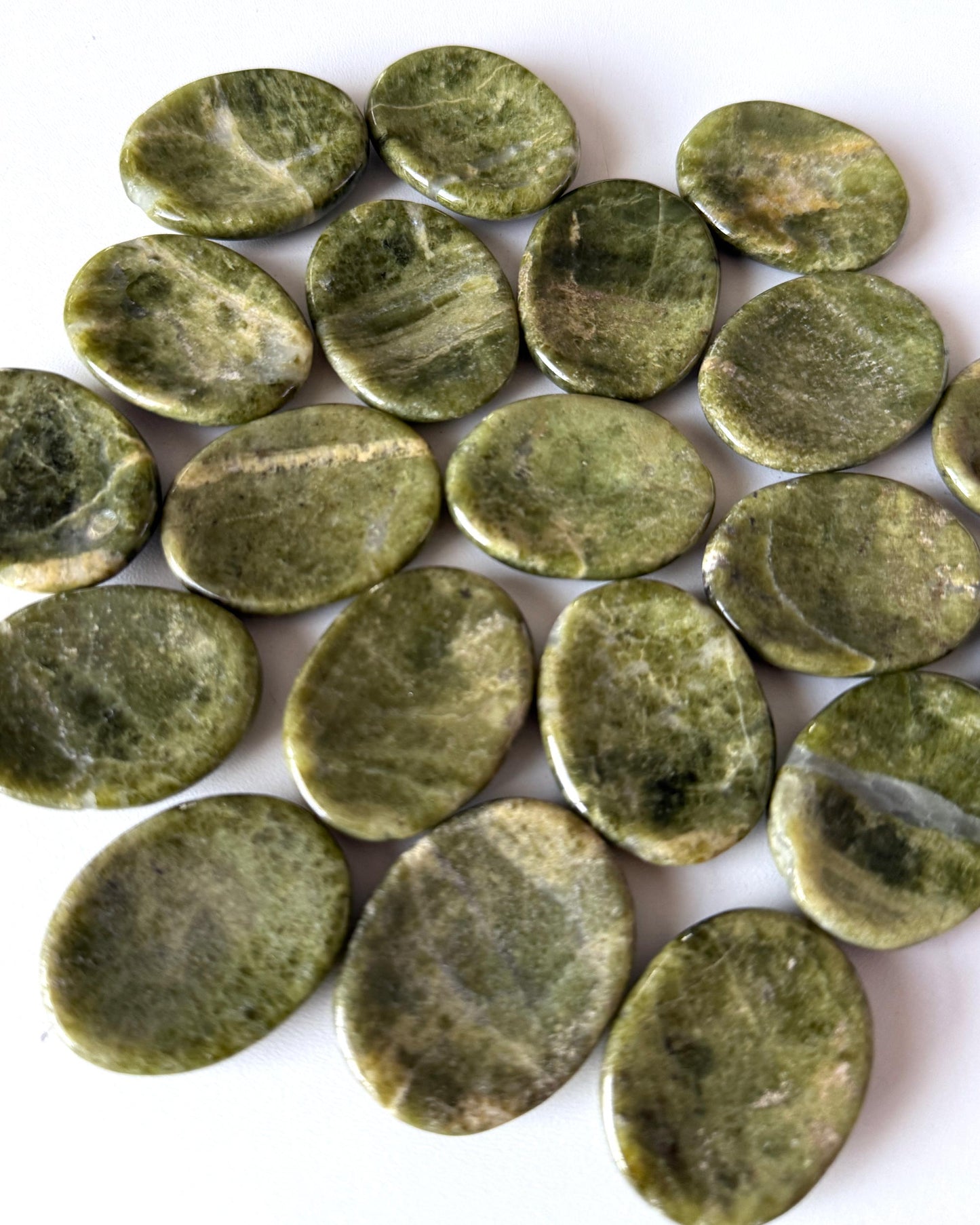 Earthy Vesuvianite Worry Stone