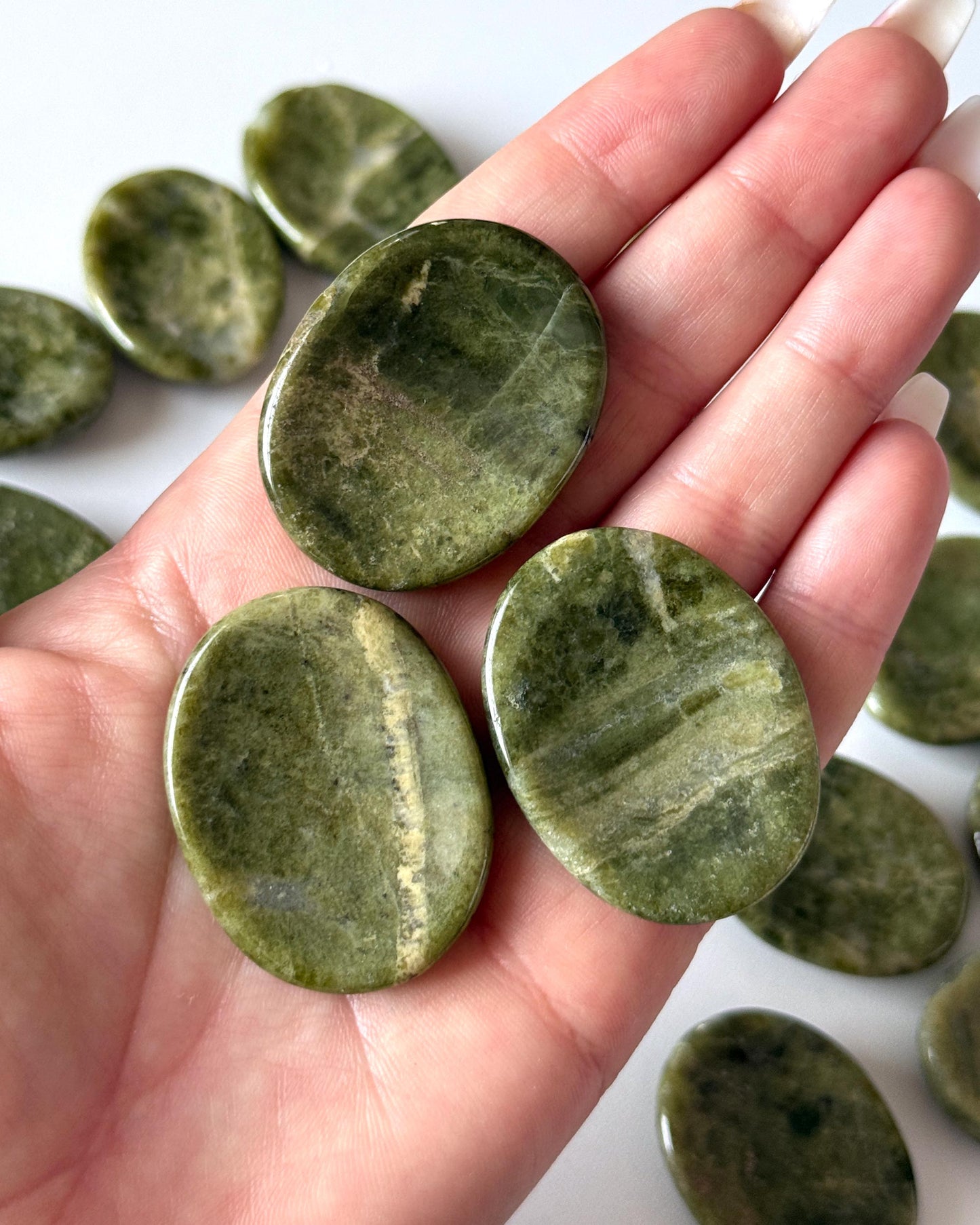 Earthy Vesuvianite Worry Stone