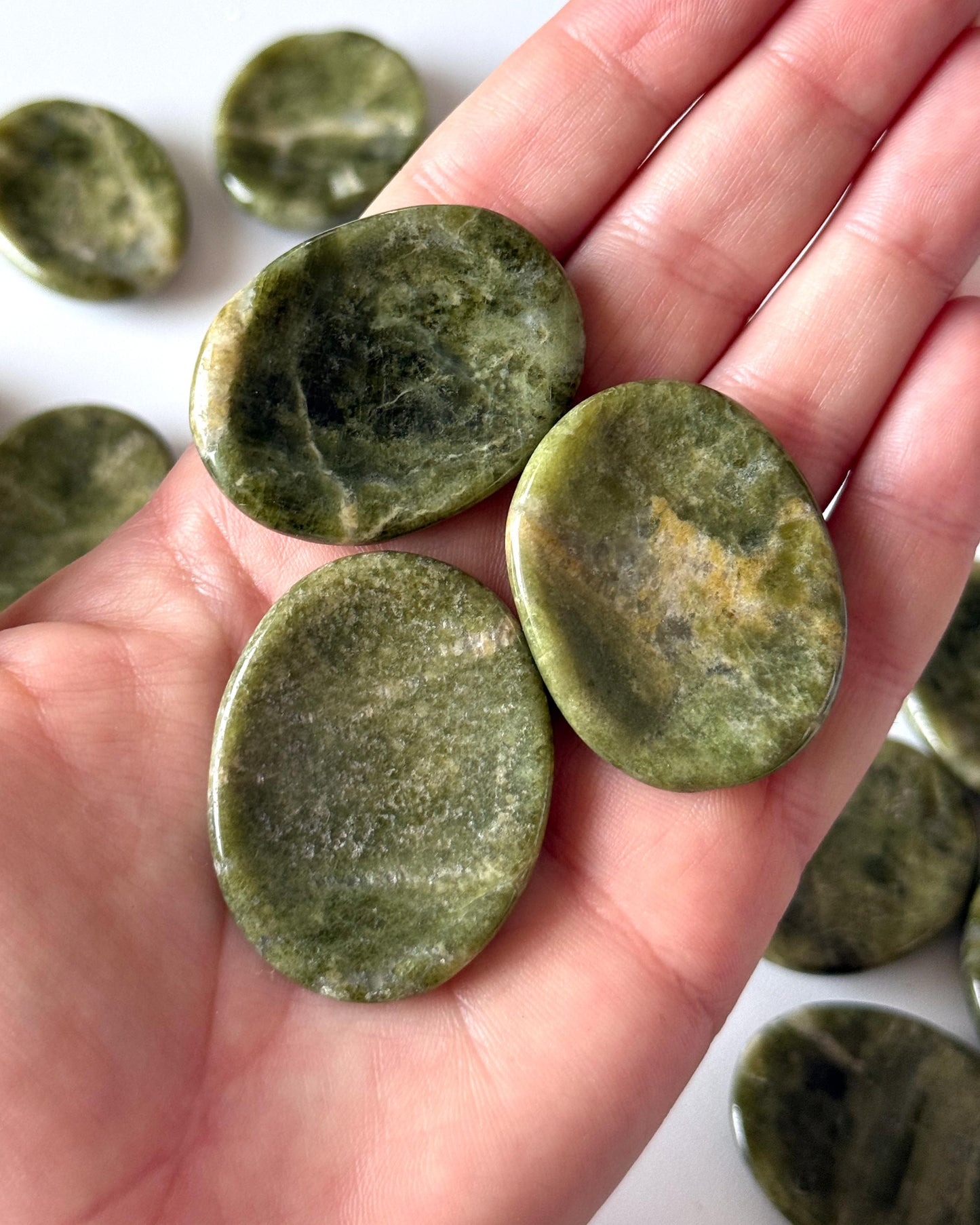 Earthy Vesuvianite Worry Stone