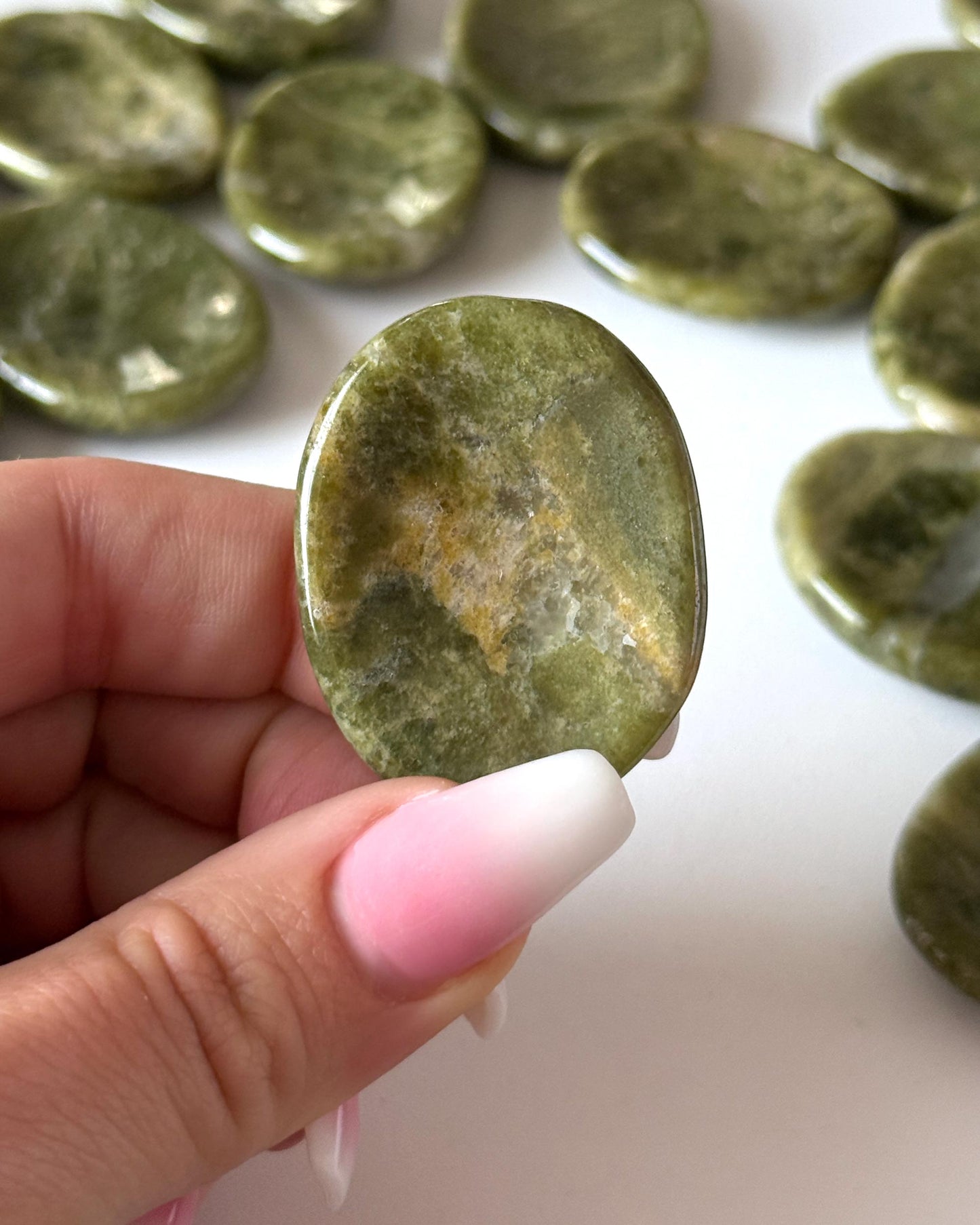Earthy Vesuvianite Worry Stone