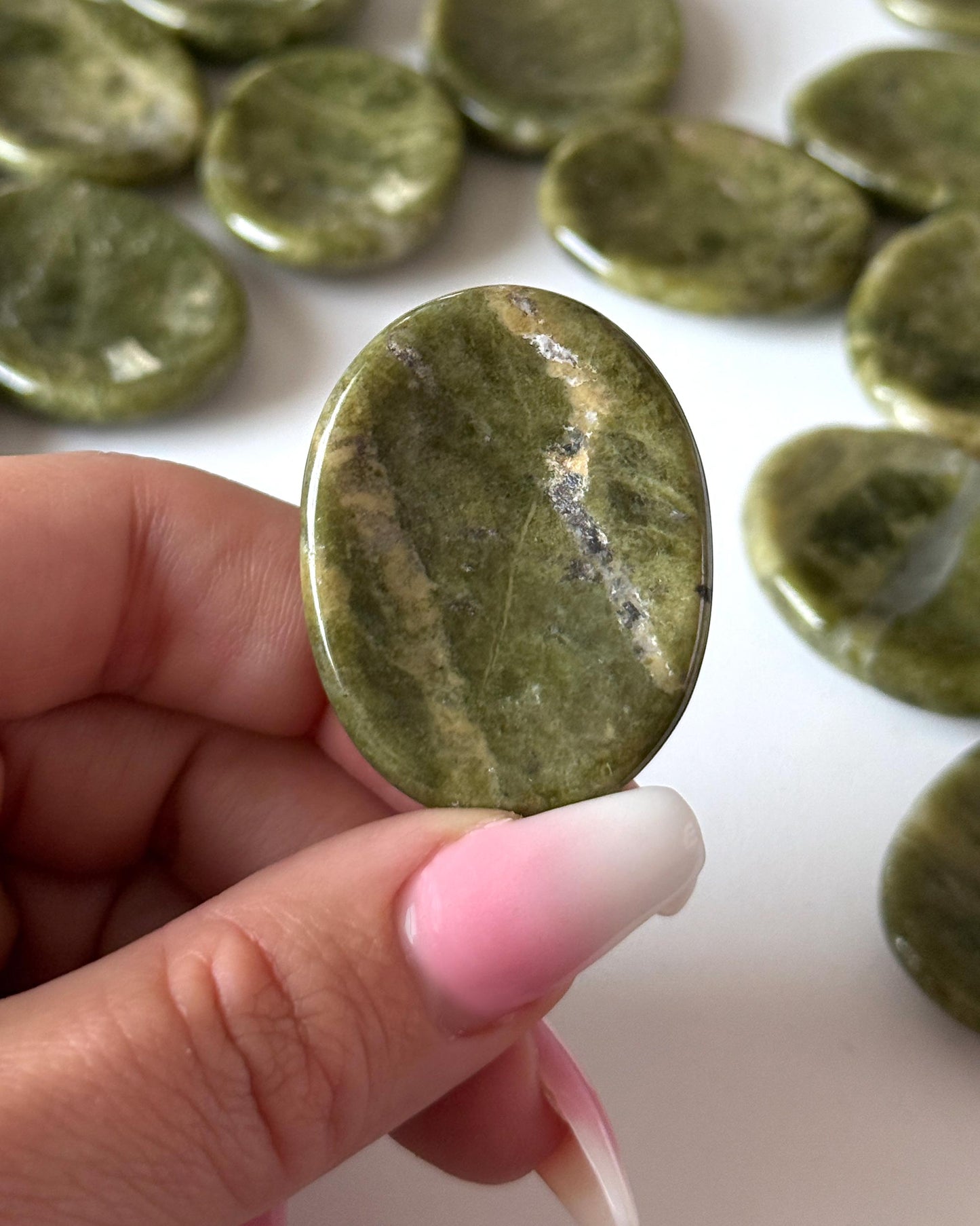 Earthy Vesuvianite Worry Stone