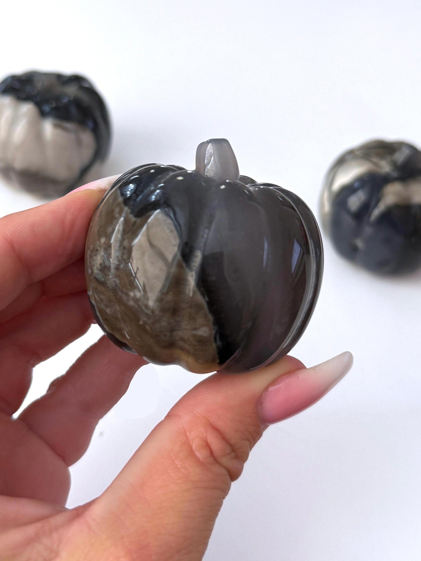 Volcanic Agate Pumpkin