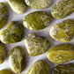 Yellow Green Serpentine Small Palm Stone