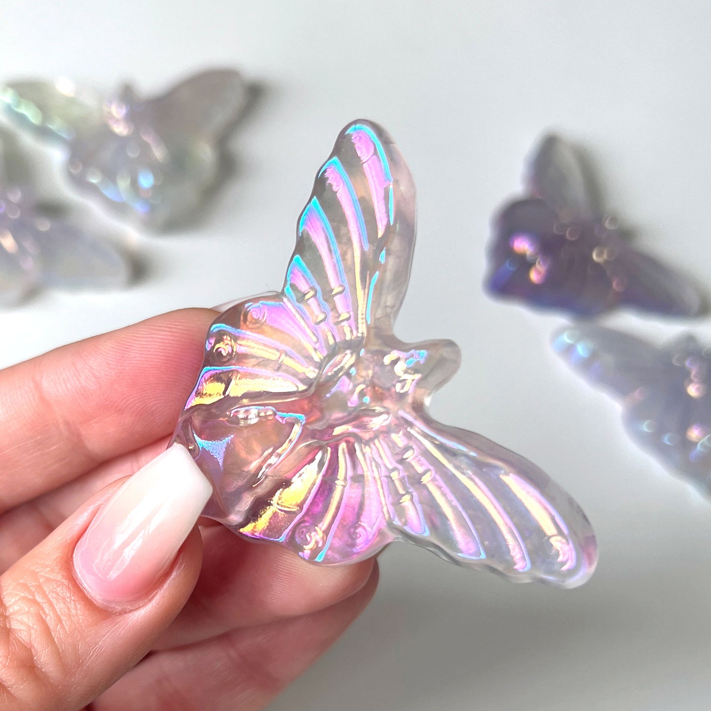 Aura Fluorite Fairy Carving