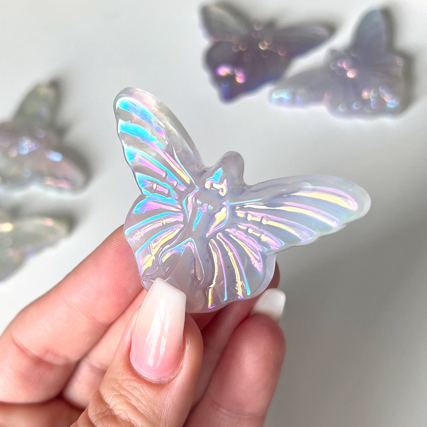 Aura Fluorite Fairy Carving