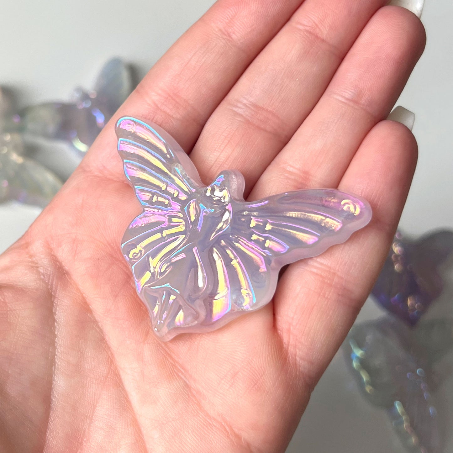 Aura Fluorite Fairy Carving