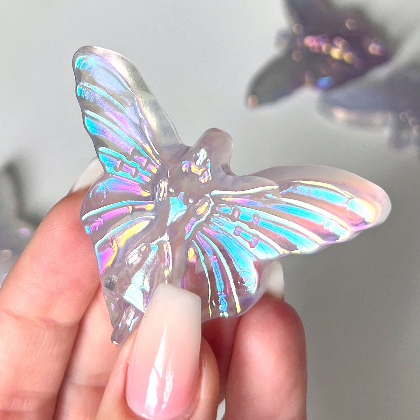 Aura Fluorite Fairy Carving