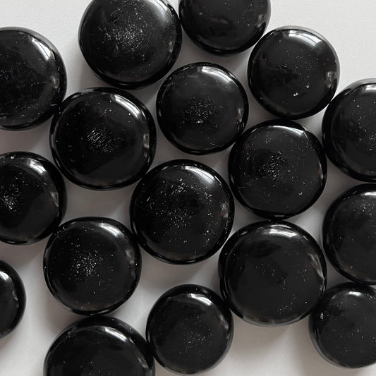 Black Obsidian Round Palm Stone