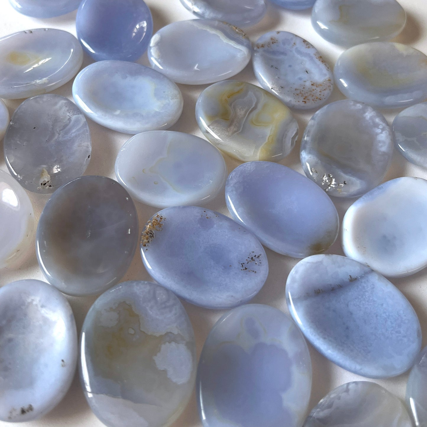 Blue Lace Agate Worry Stone