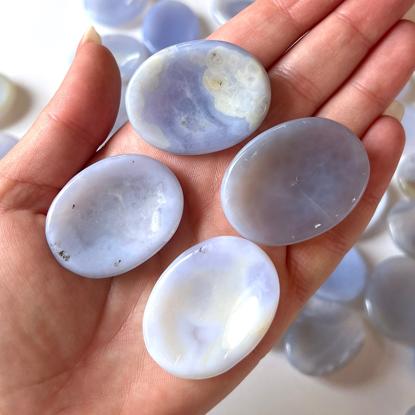 Blue Lace Agate Worry Stone