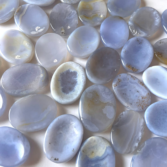 Blue Lace Agate Worry Stone