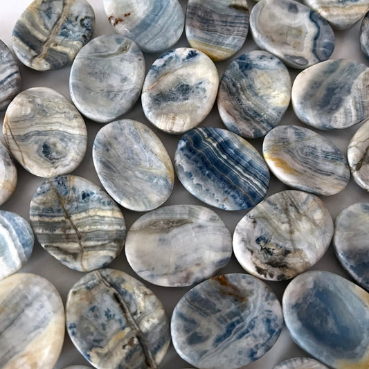 Blue Scheelite Worry Stone