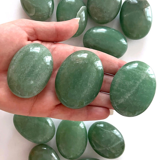 Brazilian Green Aventurine Palm Stone