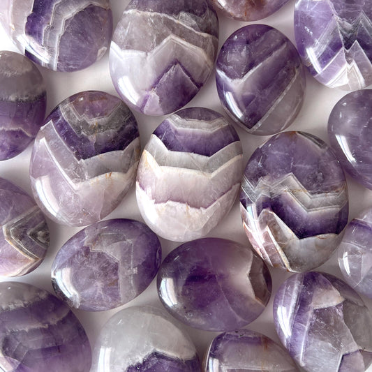 Chevron Amethyst Palm Stone