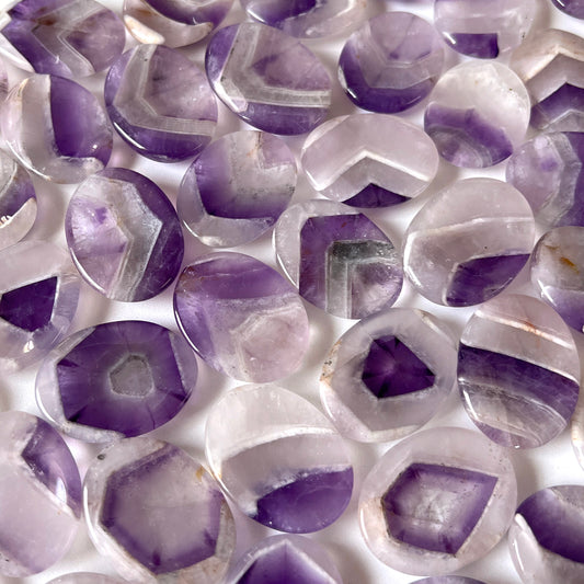 Chevron Amethyst Worry Stone