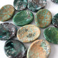 Earthy Peruvian Chrysocolla Worry Stone