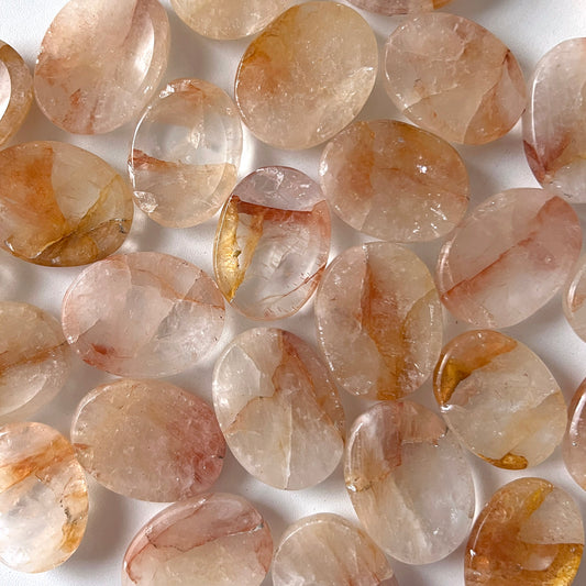 Fire Quartz Worry Stone