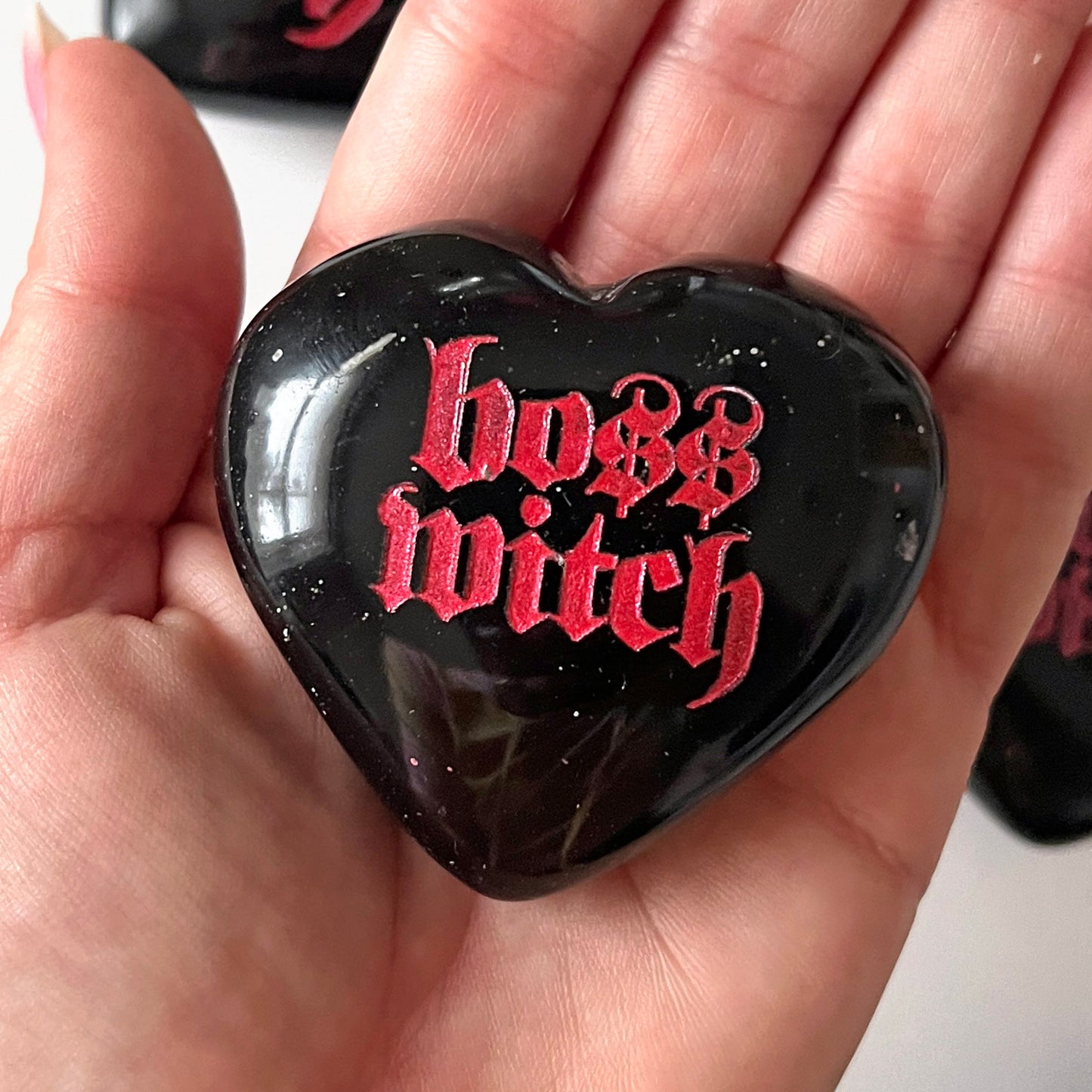 Boss Witch Carved Heart