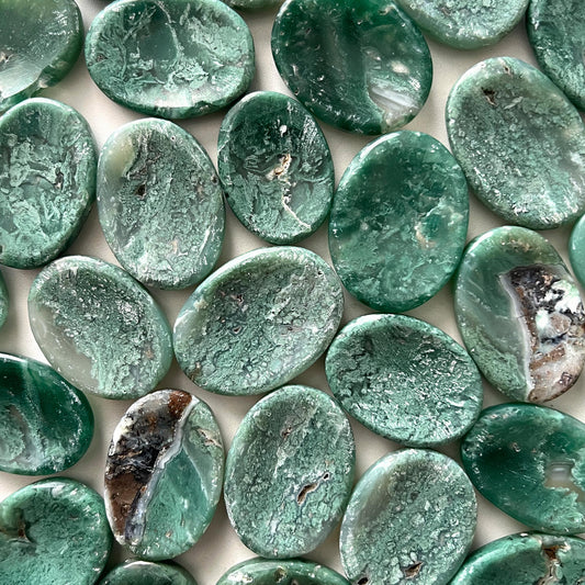 Green Chalcedony Worry Stone