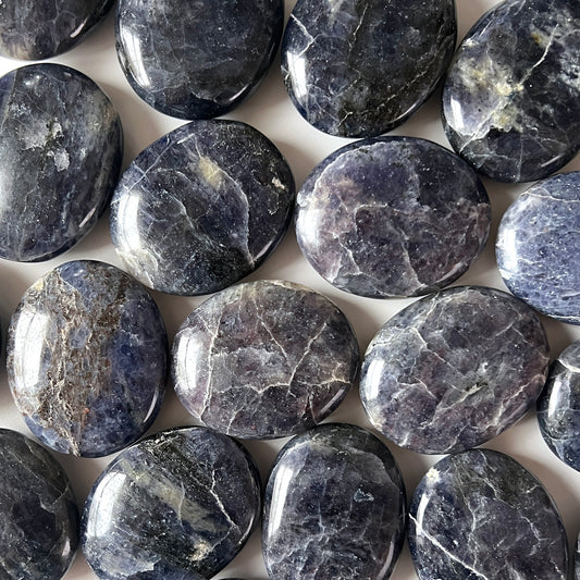 Iolite Palm Stone