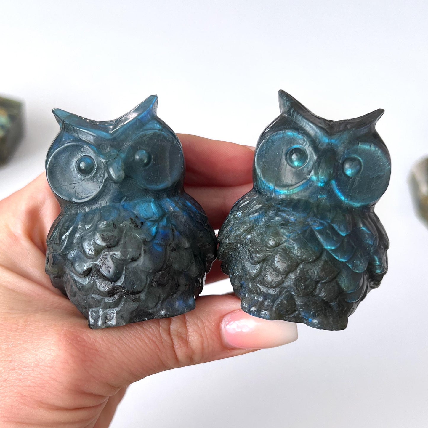 Labradorite Owl Carving