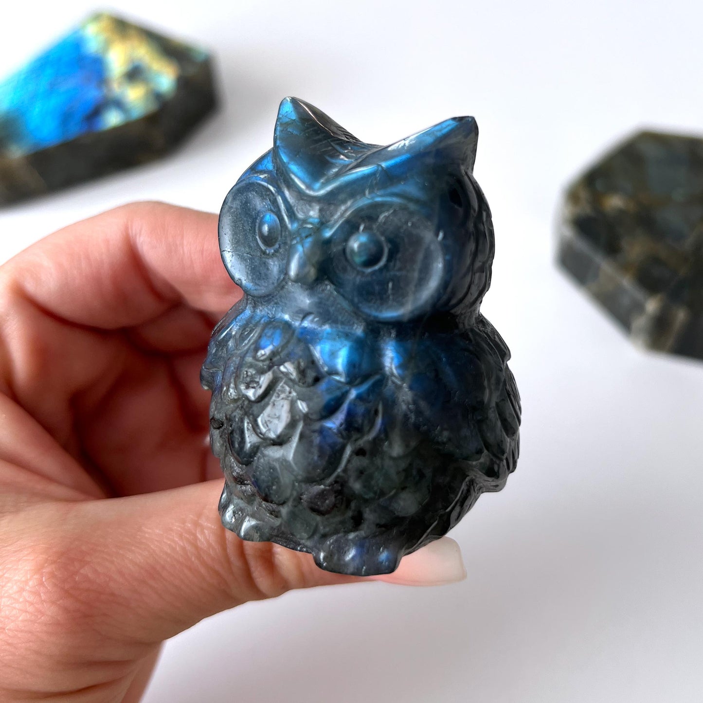 Labradorite Owl Carving