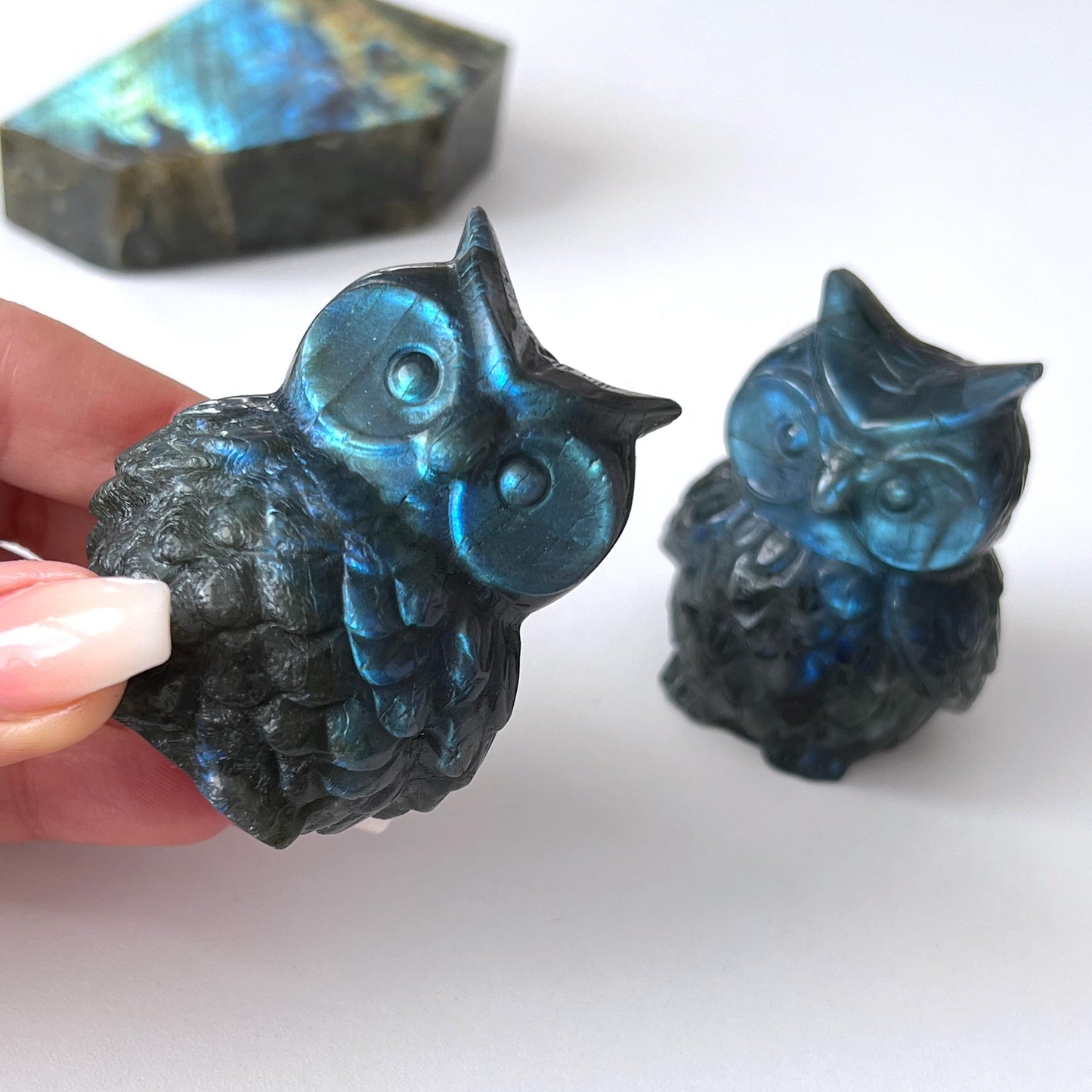 Labradorite Owl Carving