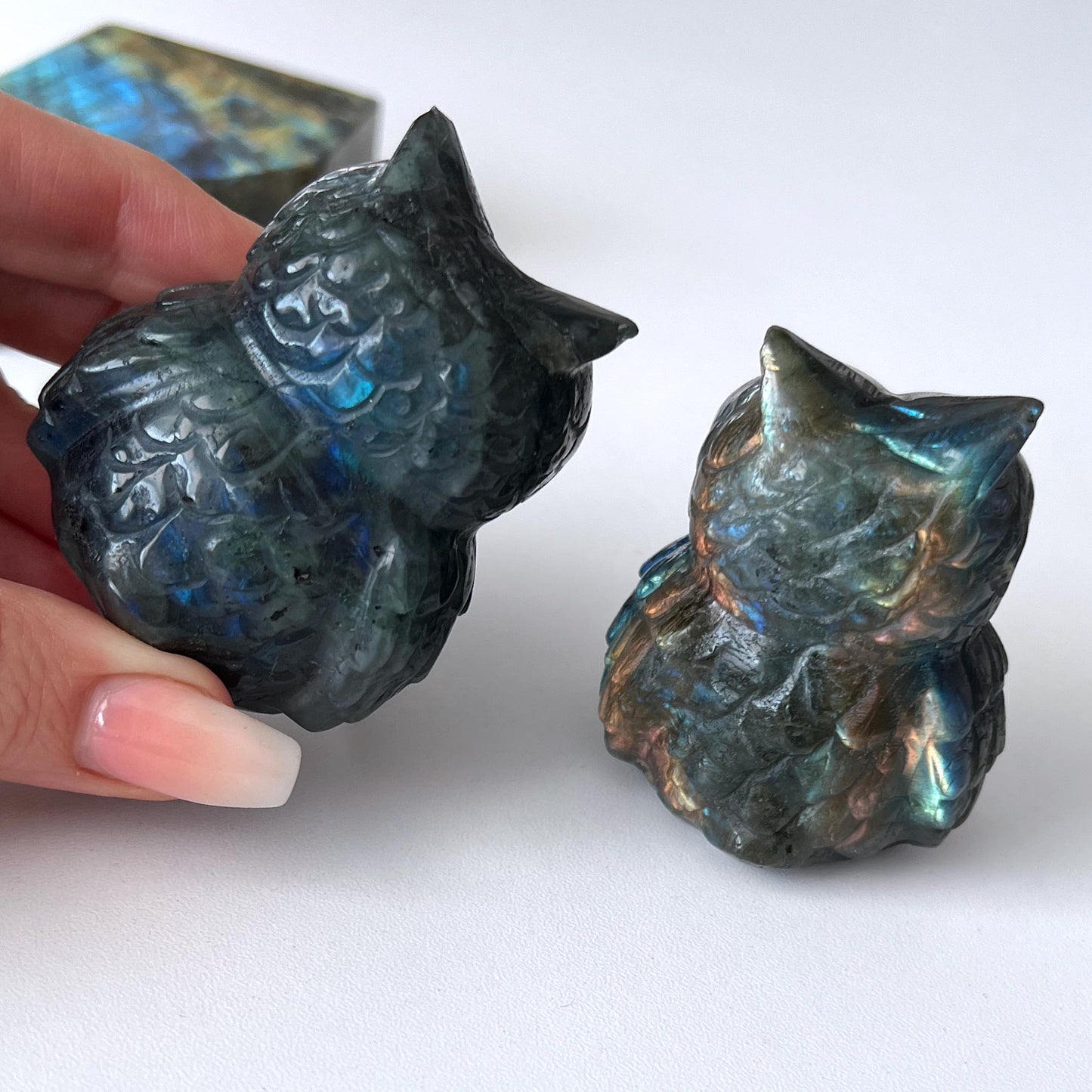 Labradorite Owl Carving