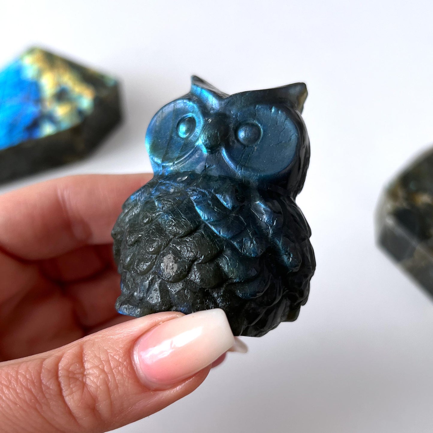 Labradorite Owl Carving