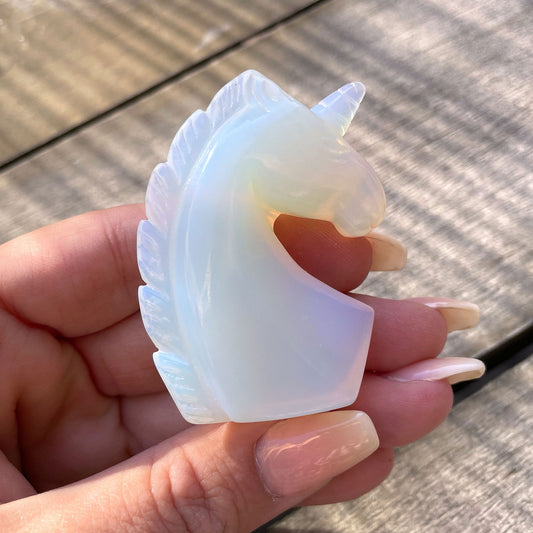 Opalite Unicorn Carving