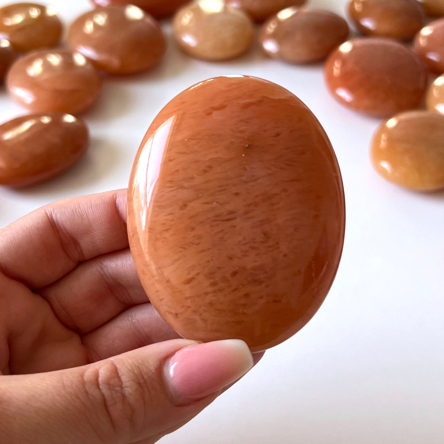 Orange Aventurine Palm Stone