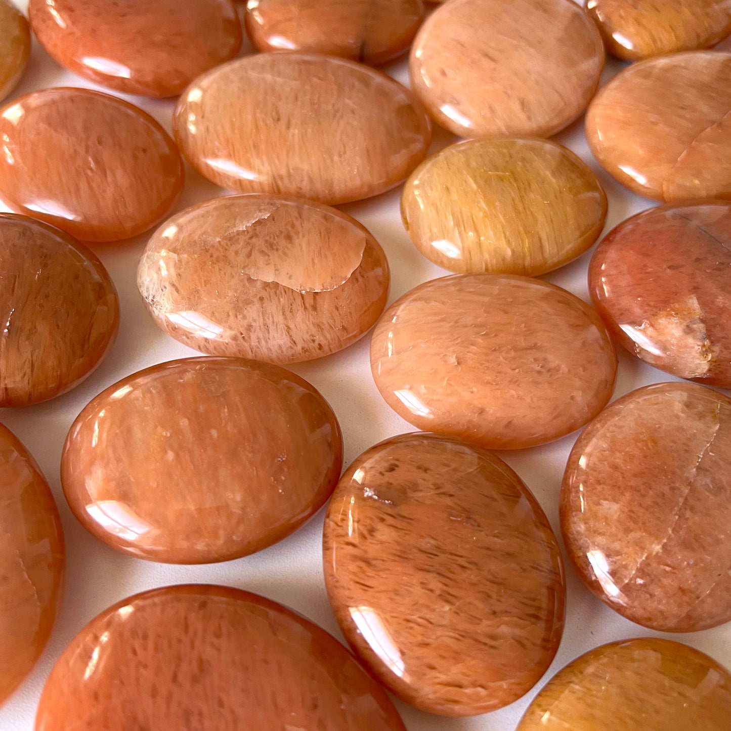 Orange Aventurine Palm Stone