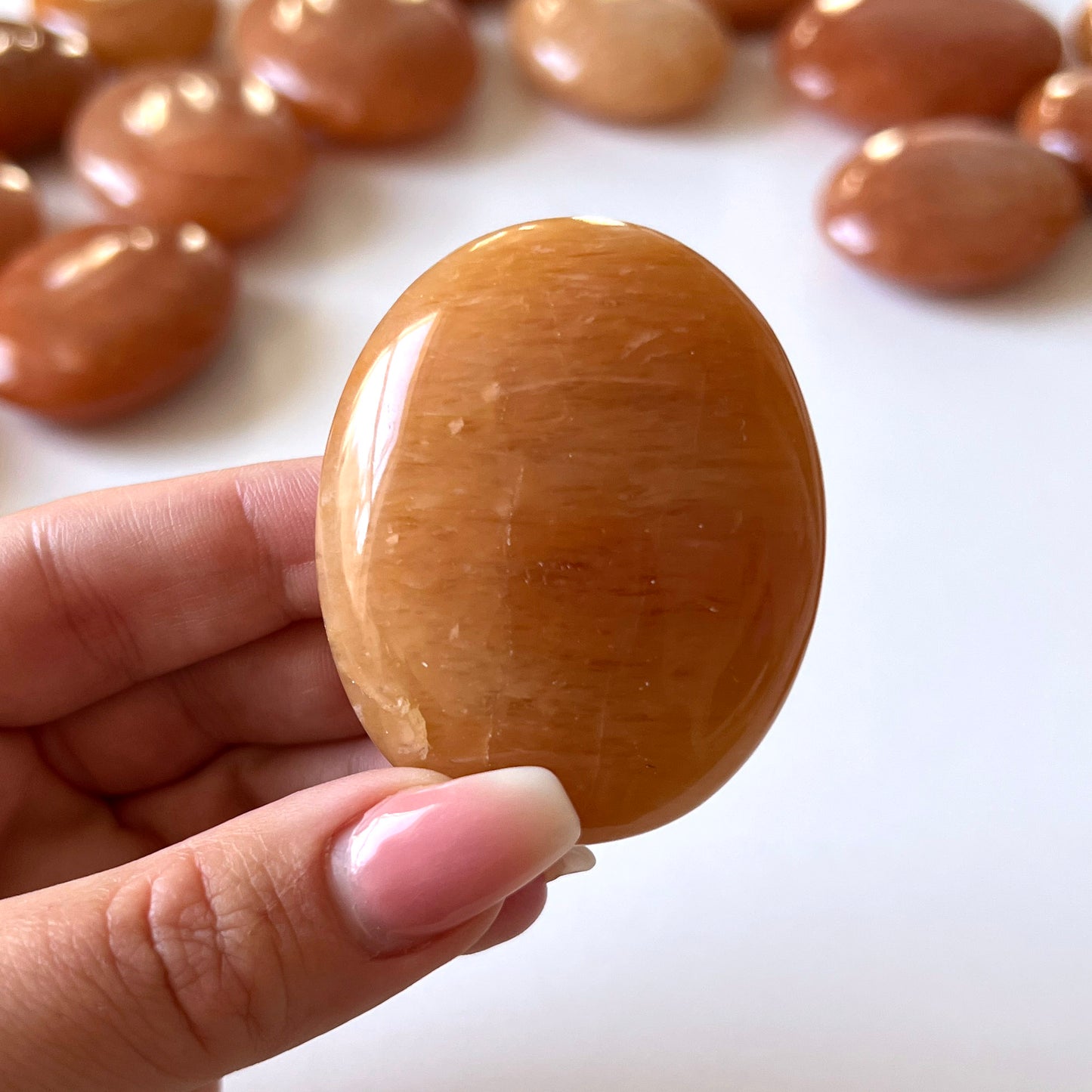 Orange Aventurine Palm Stone