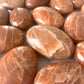 Dark Peach Moonstone Palm Stone