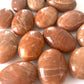 Dark Peach Moonstone Palm Stone