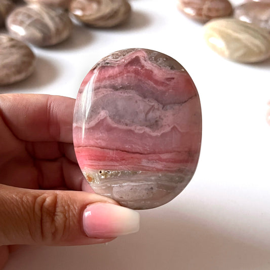 Pink Opal Palm Stone