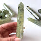 Prehnite Faceted Tower