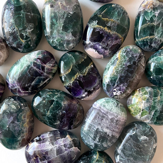 Rainbow Fluorite Palm Stone