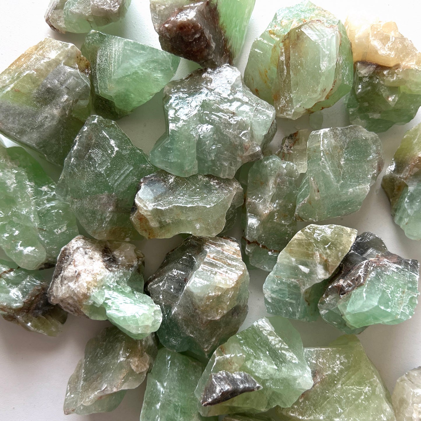 Raw Green Calcite