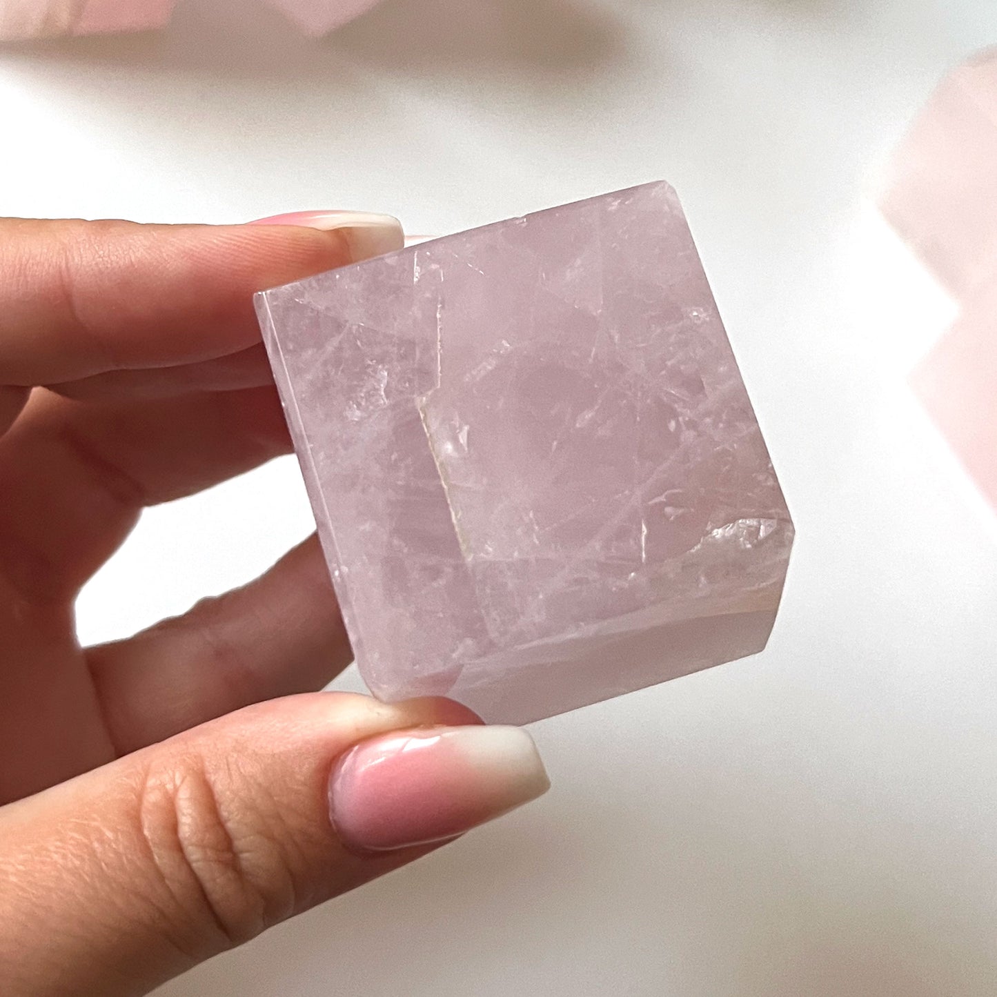 Rose Quartz Cube