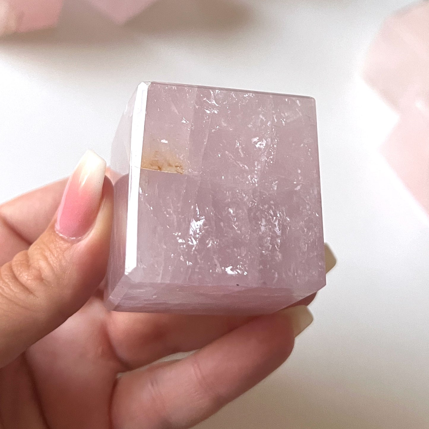 Rose Quartz Cube