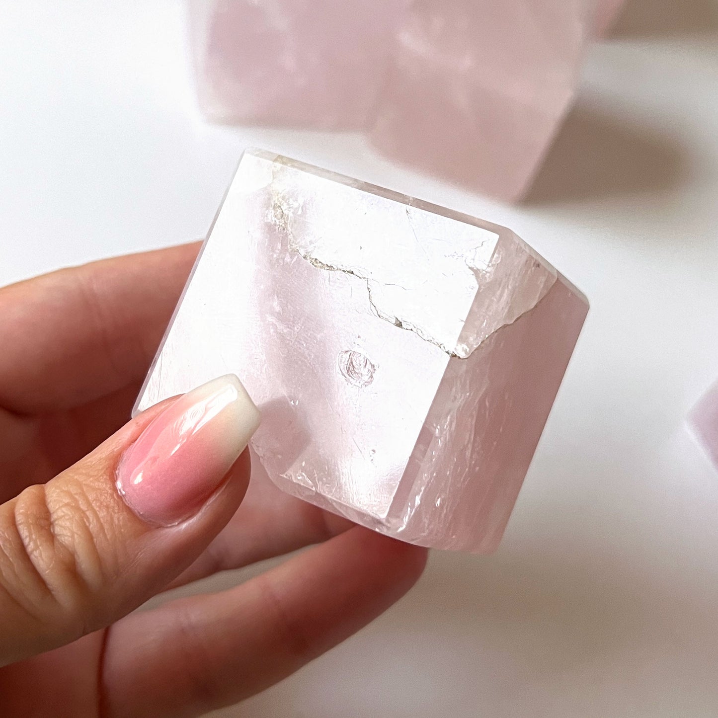 Rose Quartz Cube