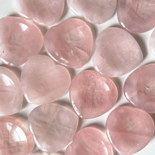 Rose Quartz Heart Shape Worry Stone
