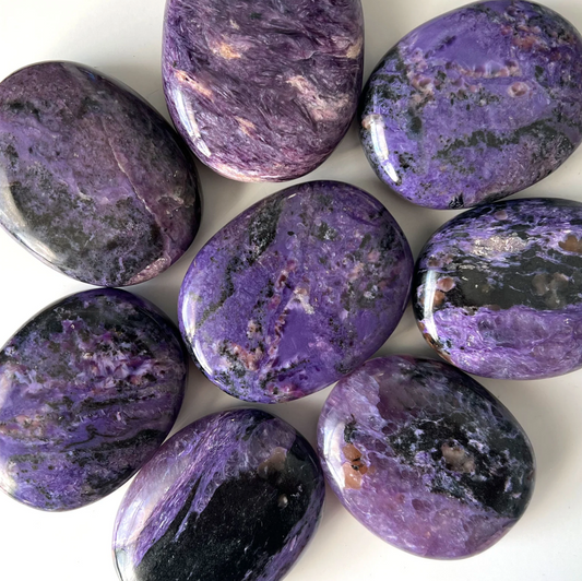 Charoite Palm Stone