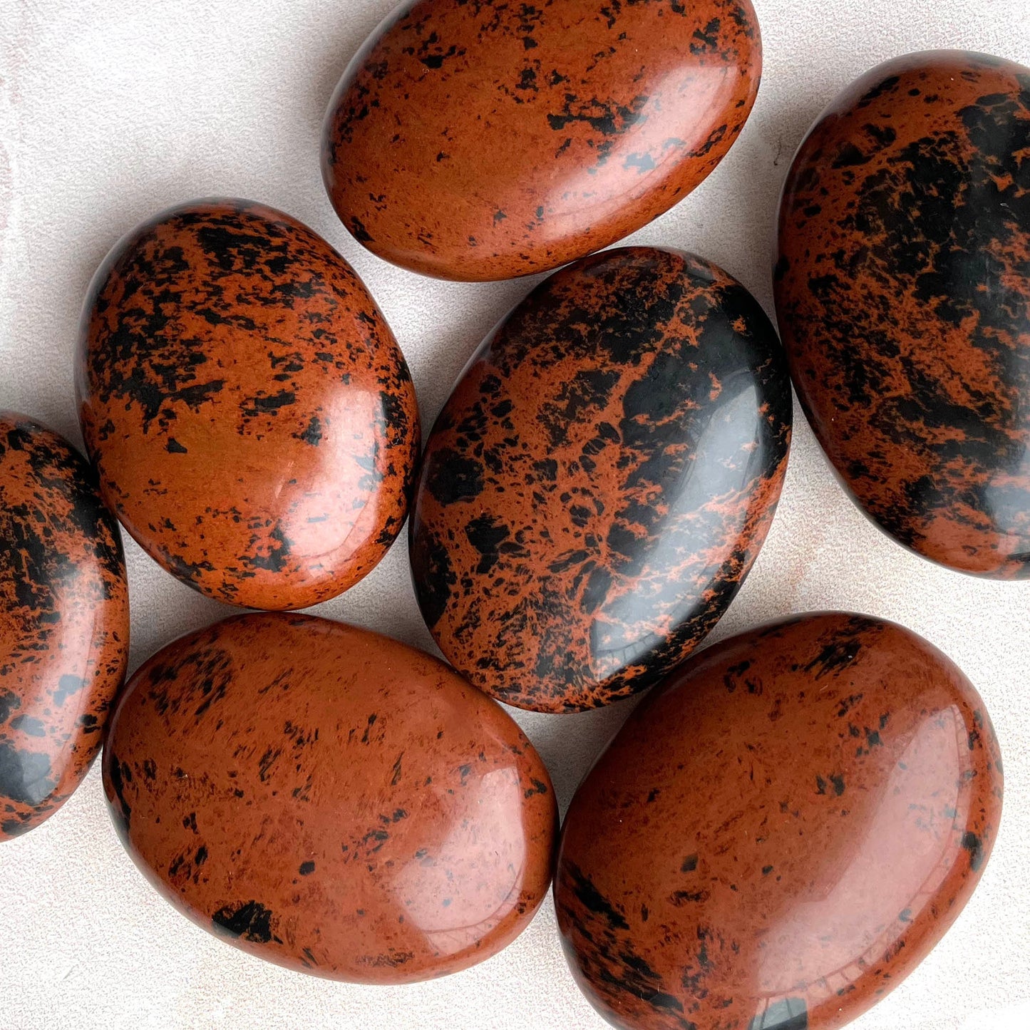 Mahogany Obsidian Palm Stone